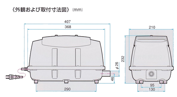 日東工器 メドー  浄化槽ブロワー 保証 送料無料